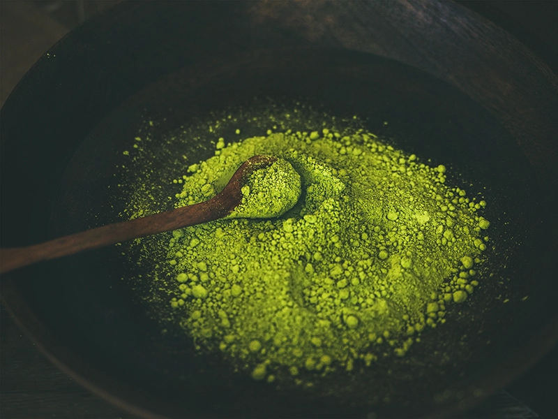 Te matcha en polvo.